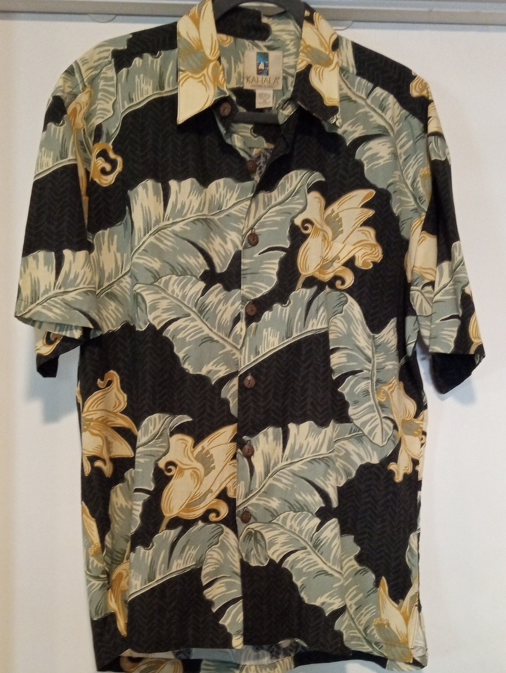 Men's Kahala Hawaiian Islands Aloha Tropical Short Sleeve Button Up Cotton Shirt